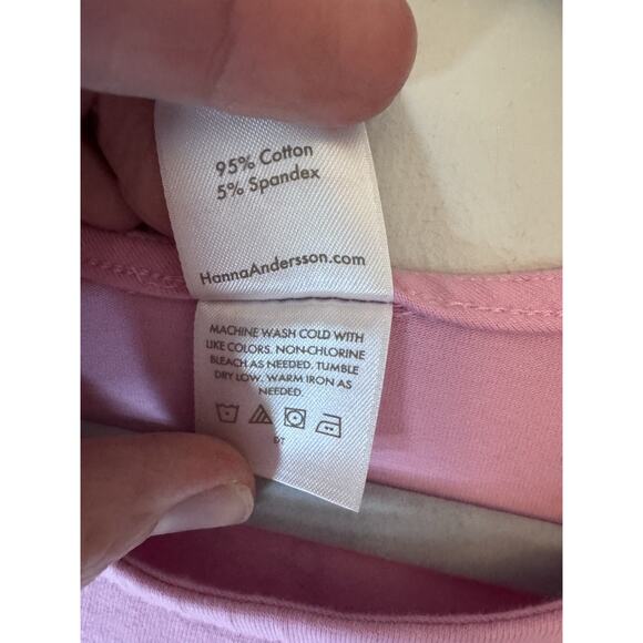 Hanna Andersson Swim Pocket Pink Dog Dress Long Sleeeve Sz 5 - Picture 8 of 9